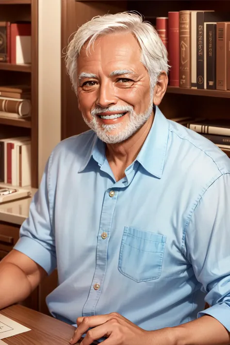 best quality, intricate details,
1boy, old man, smile, teeth, <lora:locon_harold_v1_from_v1_64_32:0.8> sks person,