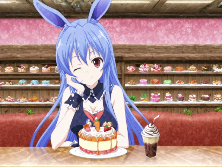score_10
masterpiece, best quality. solo, detailed background, beautiful background, detailed scenery <lora:add-detail-xl:1>
<lora:PE_AnimeBG:1>
(kuro usagi blue:1.3), sitting at a table, cafe, drinks, sweets, cake, carrots, drinking coffee, wink, smile, looking at viewer
anime screencap <lora:Mondaiji-tachi_ga_Isekai_kara_Kuru_Sou_desu_yo__Kuro_usagi:1>