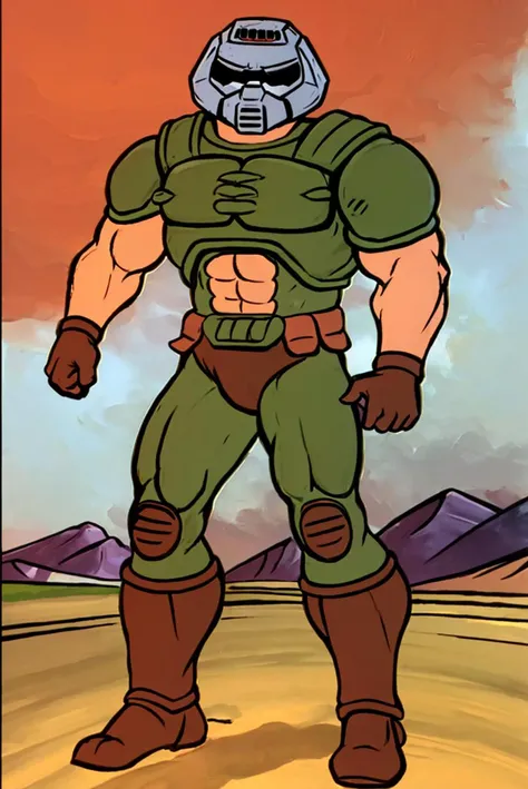 he-man, masterpiece, best quality, doomguy, full body, meme, parody
<lora:doomguy:0.8> <lora:he-man_offset:1>