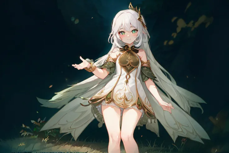 (extremely detailed CG:1.4), (best quality:1.5), full body, 1girl, very long hair, symbol-shaped pupils, bright pupils, lustrous skin, blush, smile, depth of field, lying, on side, forest background, ultra detailed sunlight, cinematic shadows, dynamic angle <lora:nahidaGenshinImpact_1:0.55>