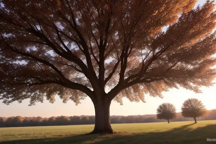 The apple tree, In the rays of the sun, autumn