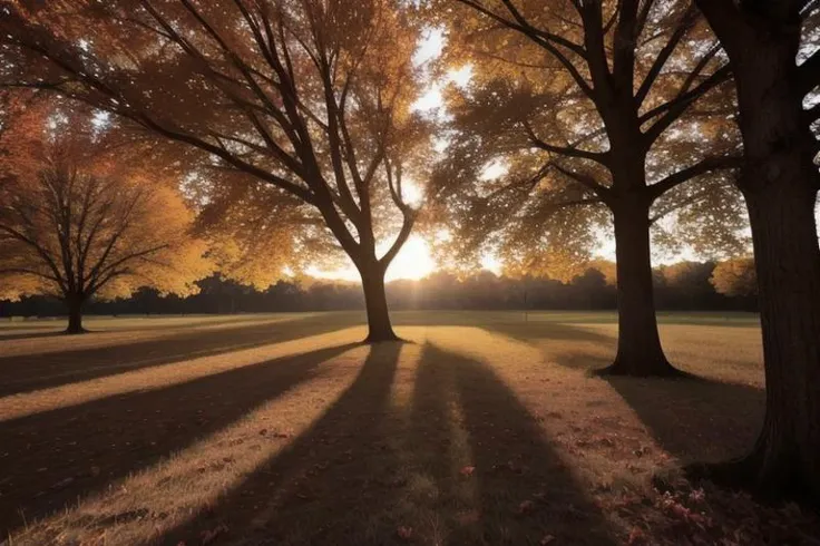 The apple tree, In the rays of the sun, autumn