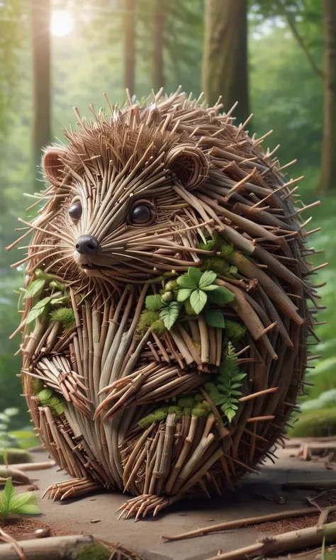 happy hedgehog, sitting in a lush forest, ais-sticks <lora:ais-stcks-sdxl:1.0>, <lora:- SDXL - letitflrsh_let_it_flourish_V1.0:1.0>, <lora:add-detail-xl:1.0>,