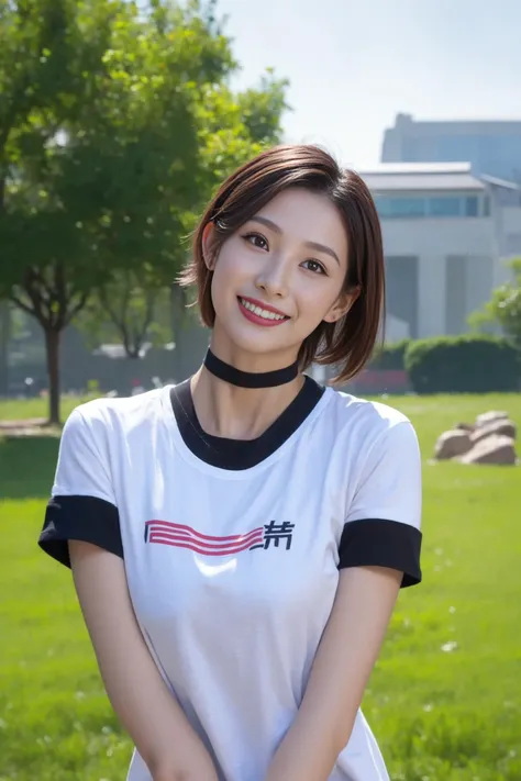 One Mature Woman、38 years old、Japanese,Looking at the audience,(Wear a football uniform)、(With uniform number)、(Sports bra)、(Standing on the grounds of a soccer field), Shining Face,Shiny skin,Shortcuts,Black Hair,Red Mouth,clavicle,Beautiful fingers,Full body portrait, short hair, Bobcut, 8k, Super Detail, highest quality, Textured skin, Anatomically correct, masterpiece , highest quality, Use perspective throughout , Surrealism , ,(Realistic:1. 3),(RAW Photos) , Black Hair, light smile, short hair, Bobcut, Anaglyph, Stereogram, (Mature Woman:1), (38 years old), ((close:0.5)), Glare, double eyelid, Lip gloss, (smile:1), ((close your eyes:0.85)), Red Mouth, clavicle, ((View your viewers)), (short hair of reddish-brown color wet and shiny,), (The whole body is visible) , Slightly thick body type , Wide-eyed , Perfect round eyes , Fine texture 、(Beautiful teeth alignment)、(smile:1.3),Japanese,big breasts,Big Ass,G-cup breasts,Beautiful fingers,highlight big breasts
