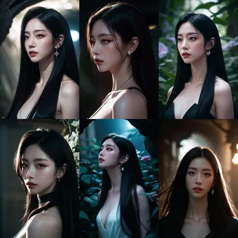 (otherworldly, otherworldly atmosphere, otherworldly appearance), highly insanely detailed, masterpiece, top quality, best quality, highres, 4k, 8k, RAW photo, Caribbean, dark tunnel, 
china street, egyptian, 
depth of field, focused, foreshortening, 
1girl, long_hair, collar, earrings, 
jav, half naked, 
photorealistic:1.4, (flower filed), Poetic lens, obscure light and shadow, aestheticism, brooding, emotional depth, supernatural, 1girl, solo, Neck, enchanting elegance, atmospheric depth, naturalistic representations, harmonious composition, parted lips, long straight hair, 
<lora:makina69_seojisoo_v1.1:0.7>, (fantasy world)