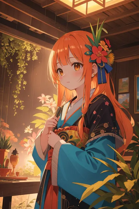 1girl, detailed Redshift render, Sosaku Hanga, elegant, landscape of a [Chibi:flawless:19] Maximalist ([San Marino|Cologne]:1.3) from inside of a Quarry, Tiki flora with Cactus spines, Raining, ultrafine detailed, Sad, side lit, Low shutter, Orange hue, underpainting, concept art, 4K, hyperdetailed, (art by Denis Sarazhin:1.3) , (James Thomas Watts:1.0)