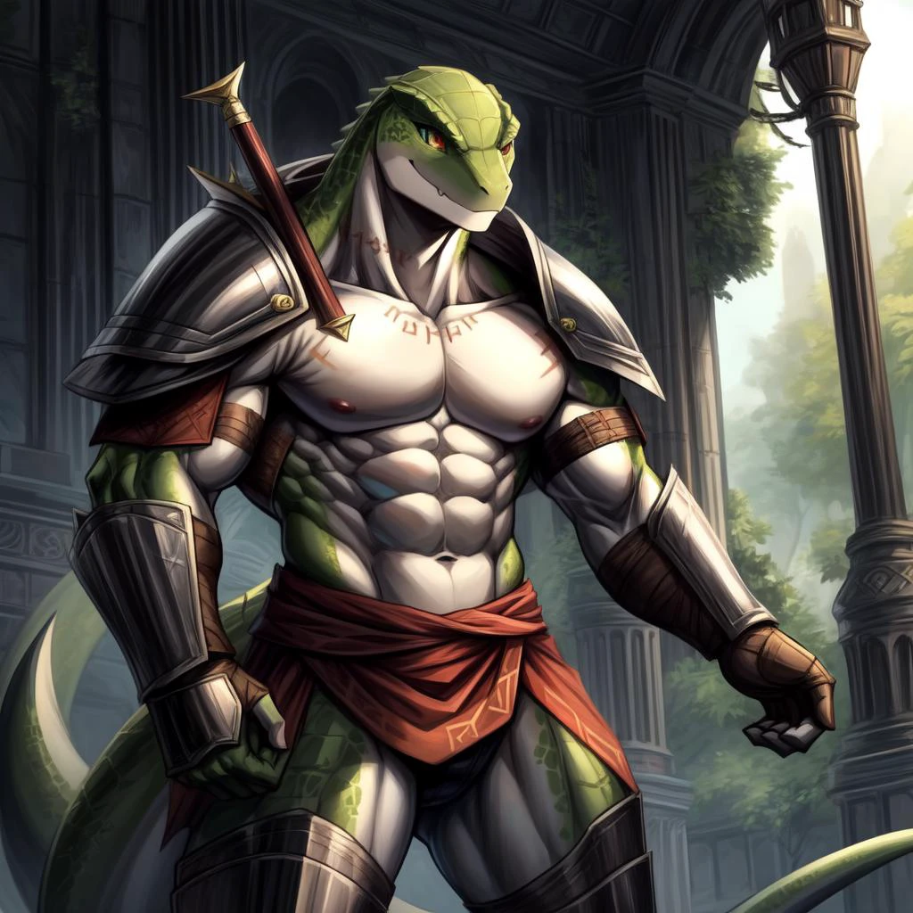 ((((green, ), lizard), muscular, abs, armor, powerful warrior in the Overlord's army, handsome and dashing face, dark armor, detailed background, ):1.5),
((in the style of and art by So-Bin, )),
((in the style of the anime Overlord, ))
chiaroscuro, anime screenshot, deep metallic colors, vivid colors, <lora:crusch-v1:0.4> crusch, <lora:waterVFX:0.35> <lora:more_details:0.5> <lora:zaryusu_shasha_v1_ep12:0.4> zaryusu shasha,