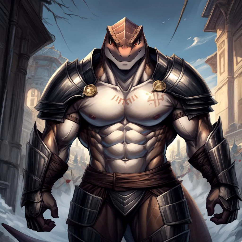 ((((brown, ), lizard), muscular, abs, armor, powerful warrior in the Overlord's army, handsome and dashing face, dark armor, detailed background, ):1.5),
((in the style of and art by So-Bin, )),
((in the style of the anime Overlord, ))
chiaroscuro, anime screenshot, deep metallic colors, vivid colors, <lora:crusch-v1:0.4> crusch, <lora:waterVFX:0.35> <lora:more_details:0.5> <lora:zaryusu_shasha_v1_ep12:0.4> zaryusu shasha,