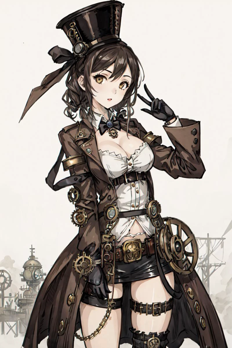 ((best quality, high_resolution, distinct_image)), girl,steampunk,