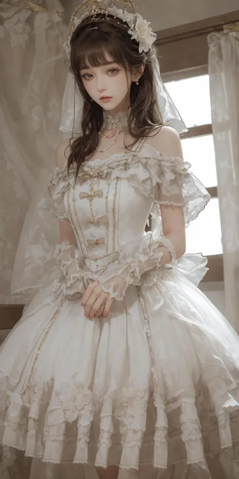 best quality, ultra high res, (photorealistic:1.4), masterpiece, highres, original, extremely detailed wallpaper, 1girl, solo, (<lora:Dress No.6 V2.4 dygj-000008:1>, dygj,dygj \(manaka nemu\)), full body,