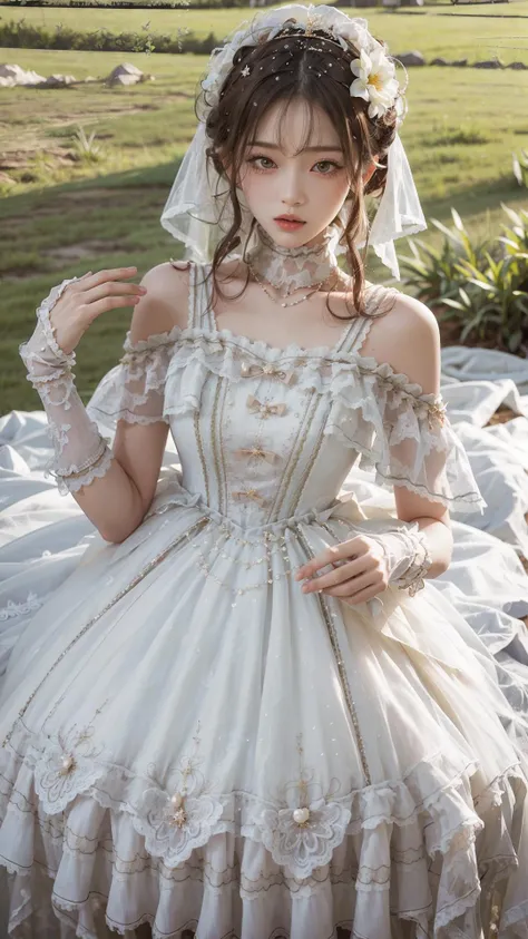 best quality, ultra high res, (photorealistic:1.4), masterpiece, highres, original, extremely detailed wallpaper,
lawn, sky,
1girl, solo, dygj \(manaka nemu\), white dress,
yokozuwari, <lora:è´é¢neg4all_bdsqlsz:0.8>,