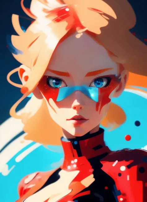 beatiful red dress woman with blue eyes, blonde hair looking into the camera, magic foam planet in the background 3d render Pixar stylemodel made of Hiroaki Takahashi art ultra perfect composition 3d liquid detailing fluid acrylic by Greg Tocchini, James Gilleard, Joe Fenton Kaethe, Butcher Bosch, Dan Mumford, Kandinsky art style [collage] [splatter] [streak] [crop] [cut]