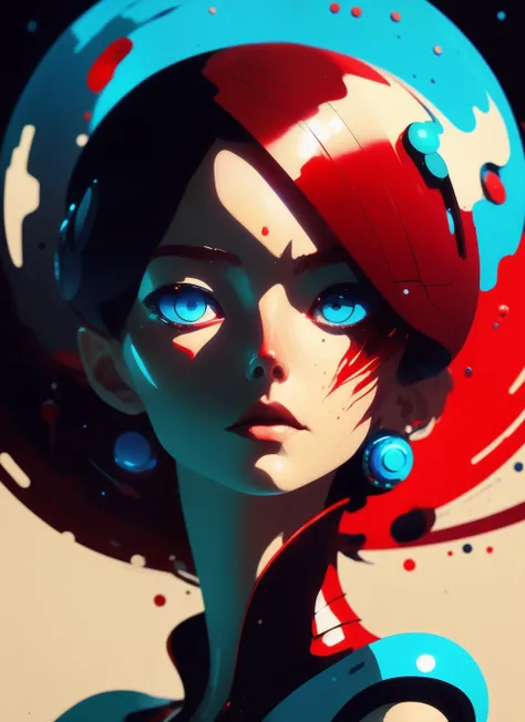 red dress woman with blue eyes looking into the camer, magic foam planet in the background 3d render Pixar stylemodel made of Hiroaki Takahashi art ultra perfect composition 3d liquid detailing fluid acrylic by Greg Tocchini, James Gilleard, Joe Fenton Kaethe, Butcher Bosch, Dan Mumford, Kandinsky art style [collage] [splatter] [streak] [crop] [cut]