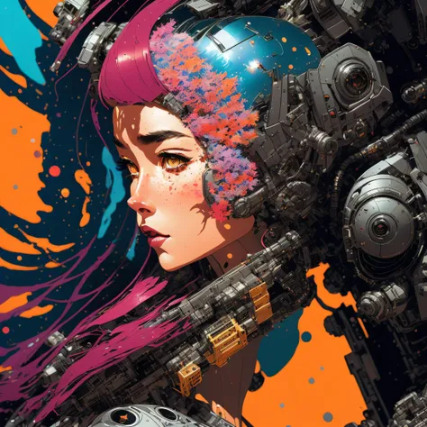 full length portrait armored astronaut girl| comic book style battlemech| highly detailed exquisite fanart| crying cyborg woman| full color manga visual style| anime key visual| valerian , 3d render Pixar stylemodel made of Hiroaki Takahashi art ultra perfect composition 3d liquid detailing fluid acrylic by Greg Tocchini, James Gilleard, Joe Fenton Kaethe, Butcher Bosch, Dan Mumford, Kandinsky art style [collage] [splatter] [streak] [crop] [cut]