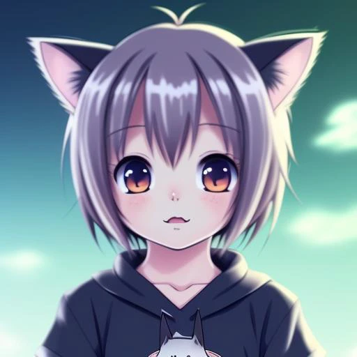 cute tiny cat girl kid, anime. award winning anime ,8k,hdr