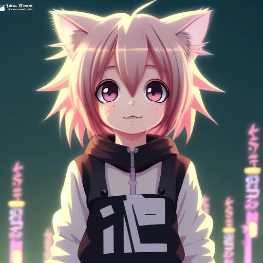 cute tiny cat girl kid, anime. award winning anime ,8k,hdr. extreme detailed