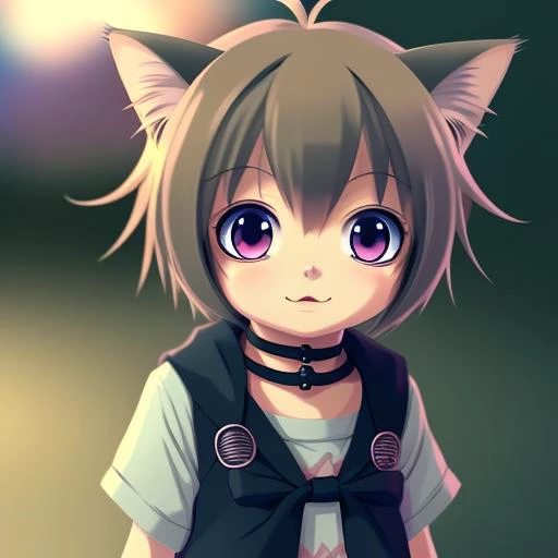 cute  cat girl kid,ime. award winning anime ,8k,hdr. extreme detailed