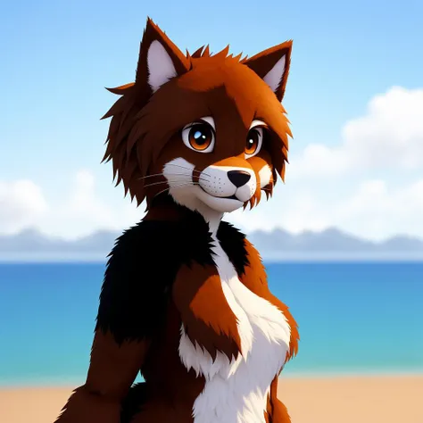 anime, female(furry)in full  Fursuit, fursuit head, realfur, no humans, open mouthbara salomeza,(body full fur)