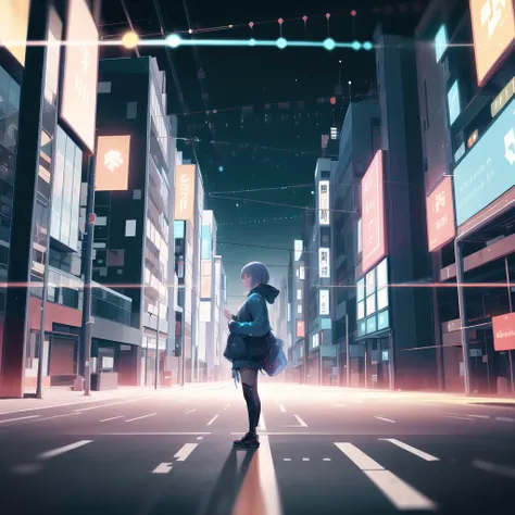 <lora:NodesTech-20:1.2>,nodestech,  data-space  ,  hologram, 1girl,standing on the street, tokyo, led screens, buildings, city   ,cowboy shot,