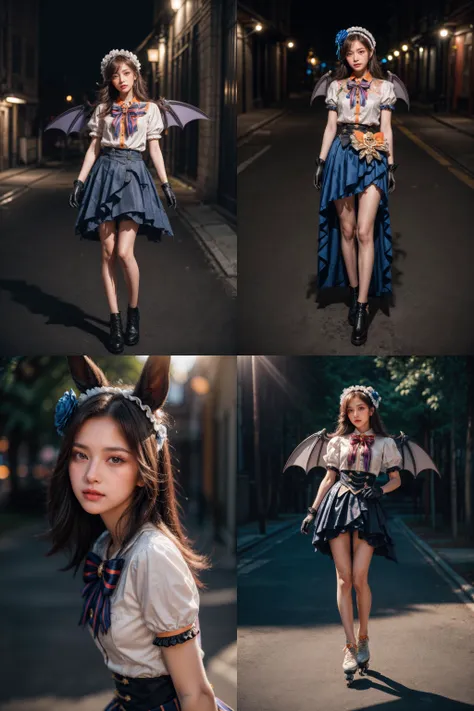 __1Prefix__,
__1Seffect__,
__1Suffix__,
<lora:RiceShowerMulti:1>,
(r1cesh0werh, hair over one eye, purple eyes, horse girl, horse tail, horse ears, halloween costume, puffy short sleeves, white shirt, bowtie, layered skirt, black gloves, frilled hairband, bat wings, hair flower, brooch, blue rose:1.5),