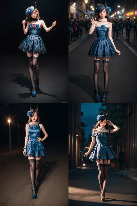 __1Prefix__,
__1Seffect__,
__1Suffix__,
<lora:RiceShowerMulti:1>,
(r1cesh0wer, fur collar, horse tail, horse girl, horse ears, purple eyes, hair over one eye, brown thighhighs, hat flower, flaming eye, blue dress, black footwear:1.5),