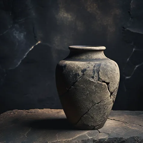 cinematic photo vase, pbr texture old stone, (masterpiece,best quality:1.6),Fearful, Contax G1/G2 Camera ,film camera, , cracked sandstone weathered, dark, simple background
<lora:sandstone-SDXL-m:1> . 35mm photograph, film, bokeh, professional, 4k, highly detailed