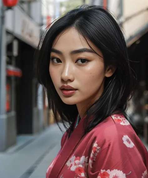 (full shot, full body), <lora:difConsistency_photo:0.6> agitative 27yo <lora:Mulan_character:0.65> MulanWaifu, (HQ photo, masterpiece, RAW photo:1.2), (japanese clothes, kimono), cute face, darker skin, blush, freckles, mutinous, beautiful chinese woman, <lora:ClothingAdjuster:-0.6> clothing aside BREAK (((photorealistic)), medium breasts), beautifully detailed woman, realistic face, detailed mouth, extremely detailed eyes_and_face, beautiful attractive face, beautiful detailed eyes, pronounced feminine feature, matte eyeshadow, eyelashes, perfect body BREAK color HD photo, Medium telephoto focal length, (full body, high quality photo, masterpiece), HDR, 8K resolution, analogue RAW DSLR, best quality, absurdres, vivid colors, intricate detail, (intricately detailed face_and_eyes), realistic hands, sophisticated detail, (realistic lighting, sharp focus), centerfold, bokeh, official art, 8k wallpaper, ultra high res, professional photography