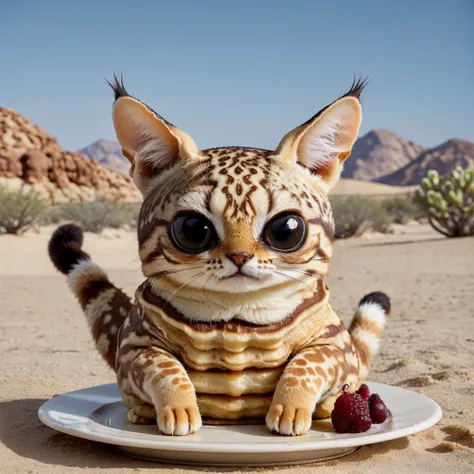 a pancake, desert, funny, cute,
<lora:FelineDNA:1> (felinedna:0.8)