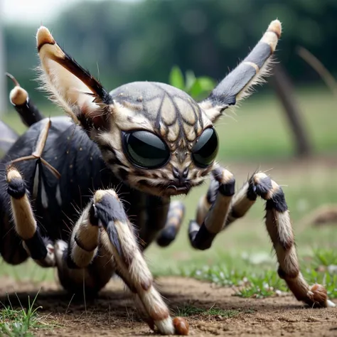 a spider, grass,
<lora:FelineDNA:1> (felinedna:0.8)