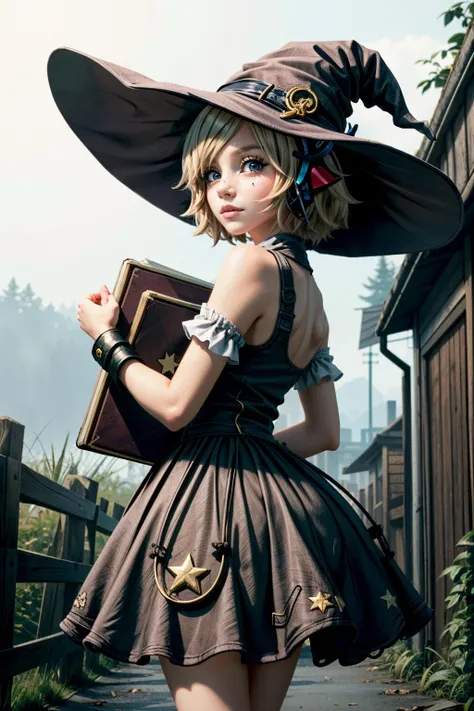 (masterpiece, best quality)
1girl, TinyTina, blonde hair, solo, hat, animal ears, book, rabbit ears, witch hat, short hair, ears through headwear, star (symbol)
<lora:epi_noiseoffset2:1>, <lora:add_detail:0.5>, <lora:TinyTina:0.7>
