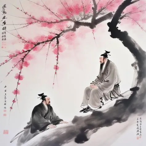 <lora:SDXL Ath_ink-paintingXL CF ink-painting:1>
ink-painting,2man,
Under the cherry blossom tree in spring, the ancient Chinese poet Li Bai was an excellent soldier.