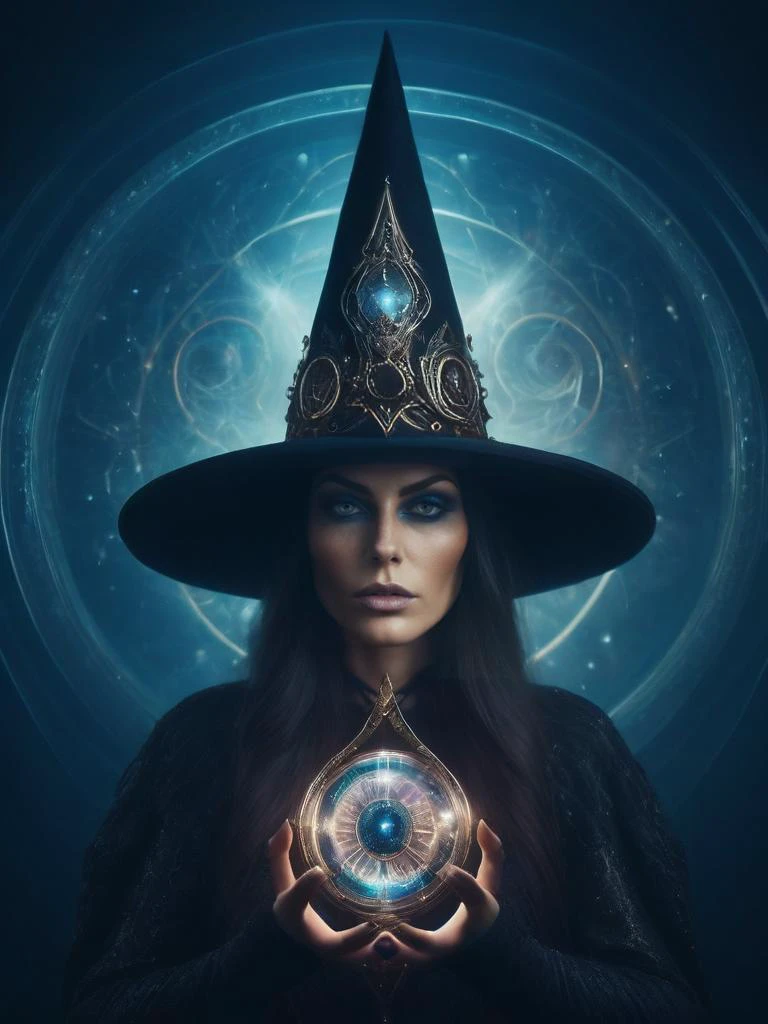 award winning photograph of a C7b3rp0nkStyle witch with magical aura in wonderland, magical, whimsical, fantasy art concept, steampunk, intricate details, best quality, masterpiece, ultra sharp, hyper realistic, realism, <lora:C7b3rp0nkStyleXL:0.8>