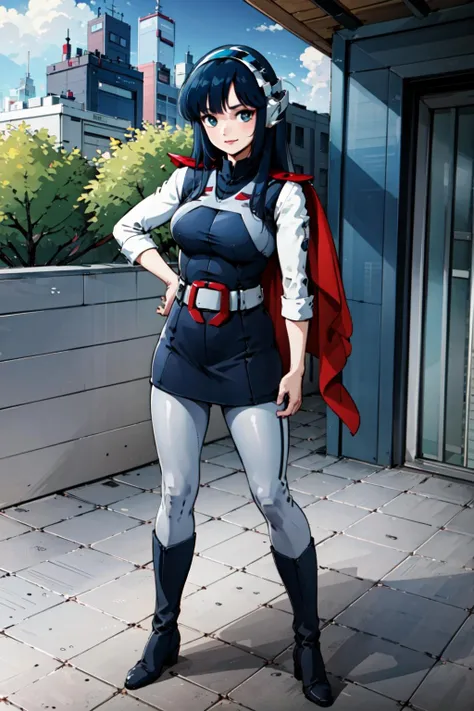 masterpiece, best quality, solo, 1girl, outdoor,
 <lora:lanaV4:1>lana,headgear,boots