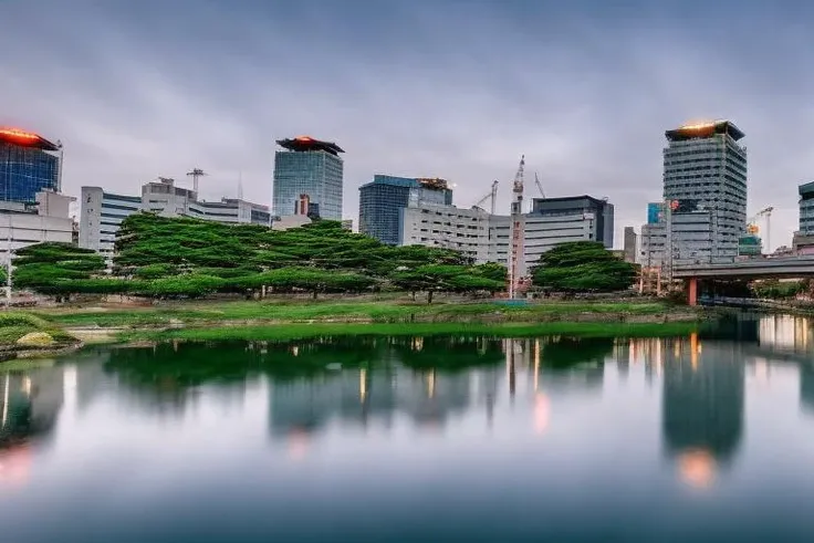 phtdzk1, incredibly detailed, landscape photography, cinematic lighting, volumetric lighting, Downtown Tokyo, Akihabara, vibrant depth of color, FXAA, Chromatic Abberation, DSLR ,cphtdzk1