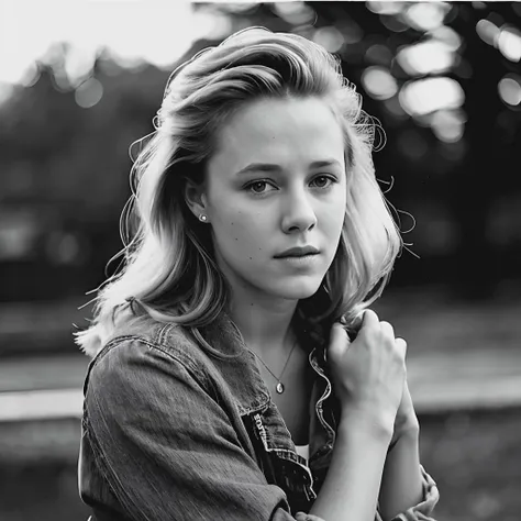 marystuartmasterson a woman wearing a sweater, hair blowing in the wind, jeans, outside, park , portrait, (realistic, photo-realistic:1.37), ultra high res, ultra-detailed, incredibly beautiful girl, 8k uhd, dslr, soft lighting, high quality, film grain, Fujifilm XT3