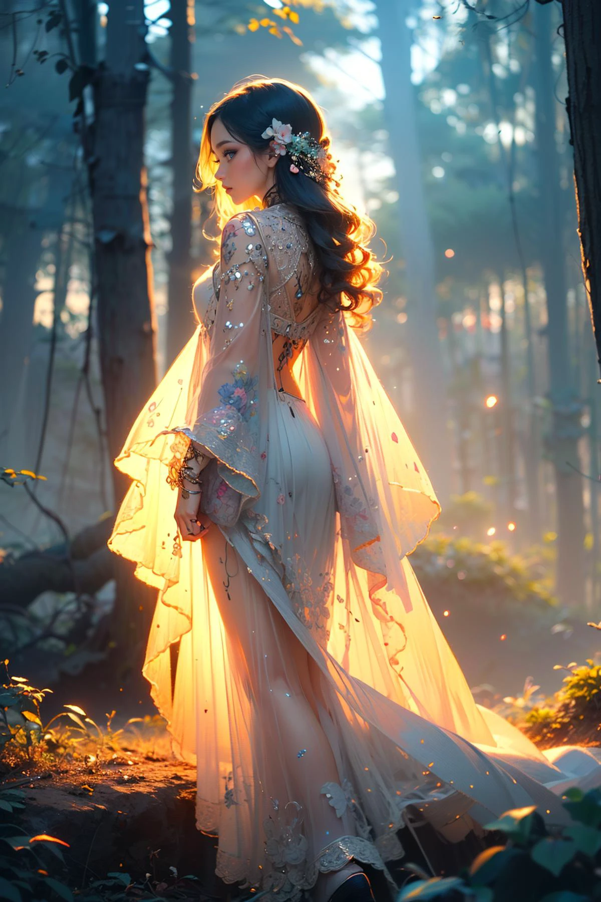 (1girl:1.2, body covered in words, words on body:1.1, tattoos of (words) on body:1.2), (masterpiece:1.4, best quality), long hair, medium breasts, (intricate details), unity 8k wallpaper, ultra detailed, (pastel colors:1.3), beautiful and aesthetic, see-through (clothes), detailed, solo <lora:epi_noiseoffset2:1.3> in a forest, <lora:jellyfish-noise:1>