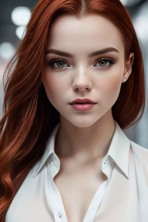 headshot of S167_KatherinSher,a stunning woman,in a (subway:1.1),wearing a (blouse:1.1),(8k, RAW photo, best quality, depth of field, ultra high res:1.2),(absurdres, intricate, photorealistic, masterpiece, ultra-detailed:1.3),