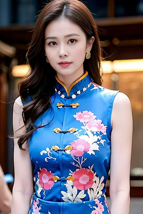 (sleeveless chinese clothes:1.5), floral print, depth of field, night cityscape, (1girl:1.6), long hair, ulzzang-6500v1.1, (original: 1.2), (realistic: 1.3) , beautiful girl with beautiful details, extremely detailed eyes and face, eyes with beautiful details, absurd, incredibly absurd, huge file size, ultra detail, high resolution, ultra detailed, best quality, masterpiece, illustration, ultra detailed and beautiful, ultra detailed, CG, unity, 8k wallpaper, amazing, fine Detail, masterpiece, top quality, official art, extremely detailed CG unity 8k wallpaper, cinematic lighting, (perfect shiny skin:0.6), slim and smooth lines, (floating), (small breasts:1), earrings , <lora:bachloc3:0.8>