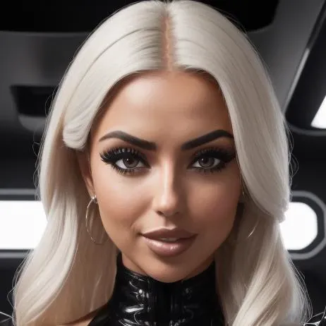 photo of a woman (aneeqafarid:0.90),beautiful face,gorgeous,youthful, (Wearing a captivating and daring outfit with a striking mix of black, white, and grey elements. The stunning bustier remains black, expertly accentuating the bust and waist with its skindentation design. The corset extends upward, leaving the area from the elbows to the shoulders gracefully bare, showcasing the skin. Complementing the ensemble, elegant elbow gloves with intricate armor details come in a sleek shade of grey, adding a touch of sophistication. To complete the look, a few subtle white accents adorn the outfit, creating a perfect balance of allure and strength. This captivating outfit blends monochromatic elegance with a hint of contrasting tones, ideal for commanding attention and turning heads in any intergalactic setting)big breasts,fake tits <lora:hugefaketits1-000006:.20> <lora:PerfectFullBreasts-fCV3.5:.90> (high detailed skin:1.2)(skindentation:1)<lora:beautifulDetailedEyes_v10:.70>(realistic pupils,realistic iris:1), 8k uhd, soft lighting, high quality, film grain, Fujifilm XT3,Facing forward, facing viewer <lora:Neon_Environments:.20> (sitting in pilot seat,sitting at attention, squared shoulders,upright posture) Futuristic (background is inside of a machine,Dark room, neon lights) She is smiling slightly