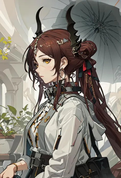 (safe:1.10), best quality, masterpiece, highres, solo, (jieyun_arknights:1.10), profile, from side, upper body, 7 <lora:jieyun_arknights:0.80>