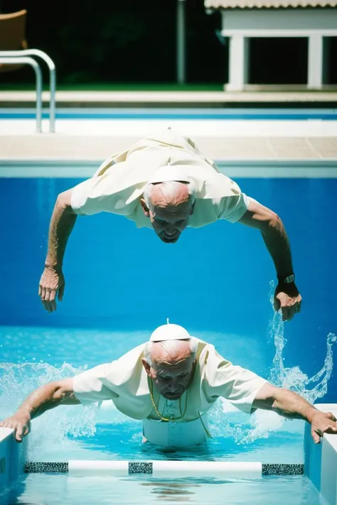 <lora:janPaweII_v21:1>
photo realistic analog canon EOS, masterpiece, jan pawel ii ,dramatic, cinematic,
Crawl through the pool