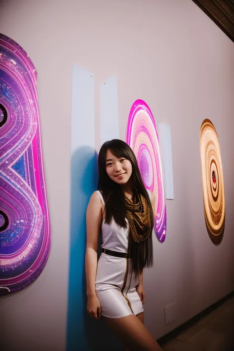 1girl, epic wall Graffiti, Yume Kawaii, glamourous, landscape of a Obscene Unpredictable ([Kiev|The Shroud of Turin]:1.3) from inside of a Notre-Dame Cathedral, Honest street and Saturn's rings in background, at Golden hour, (by JeeYoung Lee:1.0) , (Giorgio Barbarelli da Castelfranco:1.0) , (Seb McKinnon:0.9) , Realistic, Disgusting, hard light, 800mm lens, CineColor, halation, Swirling Circuitry, dslr, High quality
