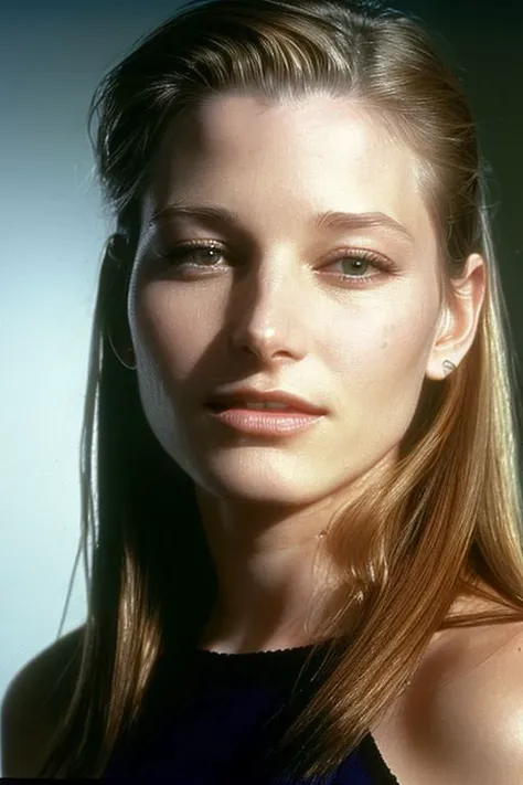 (CR-Bridg3tFonda-summer4love263:0.9), closeup photo of woman, (grey background:1.0), (slick undercut hair:1.0), (oiled shiny skin:1.0), (tilted angle shot:1.0),