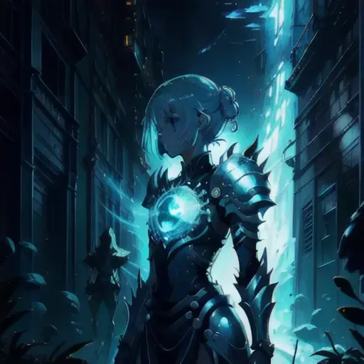 girl, fantasy, echo, light. knight, magic, anime film, scholol