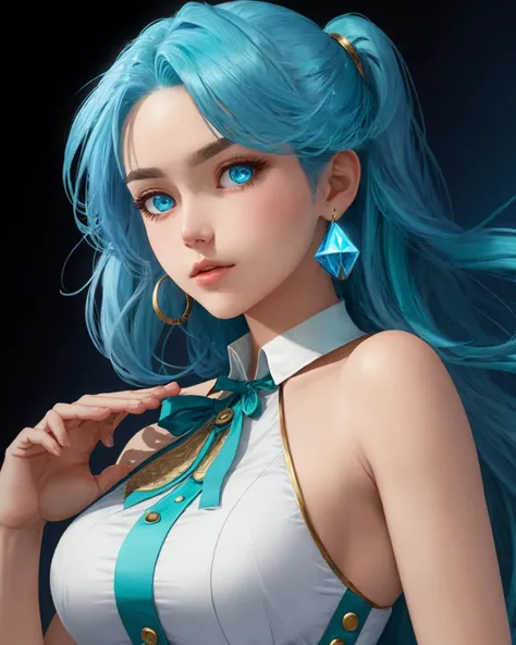 best quality,masterpiece,highly detailed,ultra-detailed, 1gril,portrait, upper body,
Half-Shaved Head with Glowing Geometric Designs - Metallic Gold
Downturned eyes, aqua iris, curved eyebrows, light blue beautiful Detailed Eyes, parted lips,
large breasts
Blouse , a loose-fitting top with a collar and buttons
<lora:neg4all_bdsqlsz_V3.5:-1> <lora:racial-chang-slider:0>
