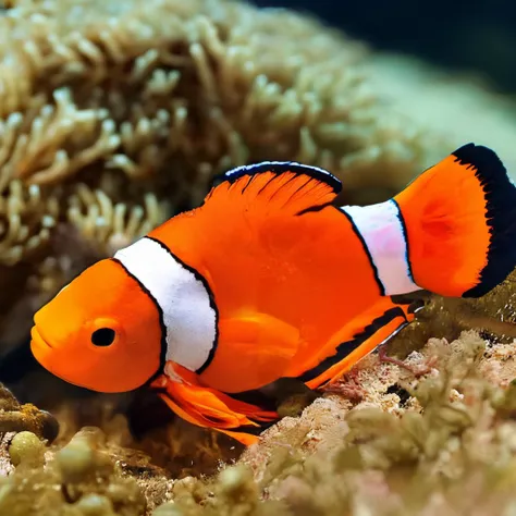 clown fish, depth of field, full body