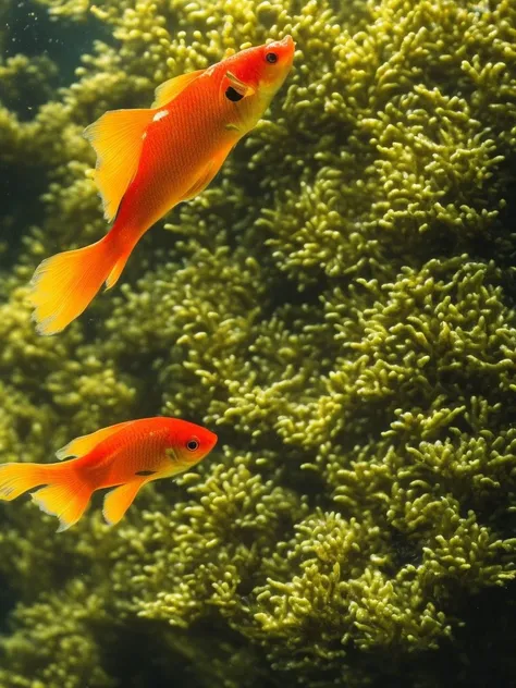 (a lot of beautiful fish:1.3),hyperrealism, highly detailed background, 8k uhd, dslr, soft lighting, high quality, film grain, Fujifilm XT3, HD, Sharp, film grain, polaroid style, transparent water, masterpiece, small plants in background, in the ocean, sunlight from top, rocks on bottom, air bubbles, (depth of field:1.2),(underwater:0.7), color wash, bokeh, (center photo subject:1.2), (symmetrical composition:1.2), macro