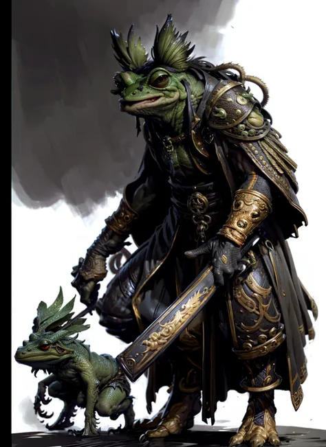 Demon, <lora:Demon:0.8> , frog