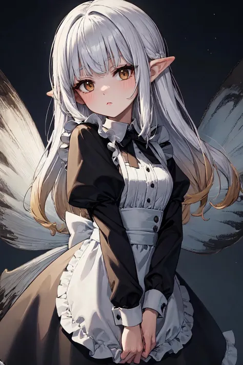 white hair, gradient hair, long hair, brown eyes, fairy wings, maid
<lora:airy:1>