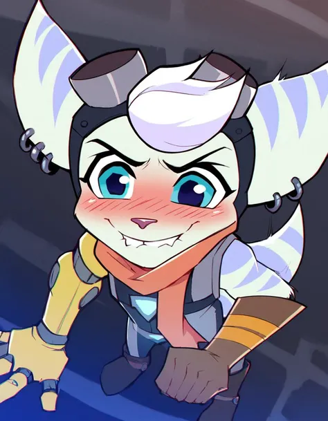 score_9, score_8_up, score_7_up, score_6_up, score_5_up, score_4_up,
NSFW,
rivet, ratchet and clank, lombax,
petite, eye contact from above, looking down at you, lip bite, smouldering eyes, blushing, partial nudity BREAK, masterpiece, show style, show accurate, flat colors, soft shading,
<lora:rivet_prodigy_v2-000060:1>